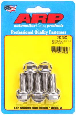 M10 x 1.50 x 25 hex SS bolts