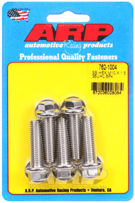 M10 x 1.50 x 35 hex SS bolts