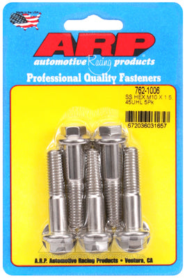 M10 x 1.50 x 45 hex SS bolts