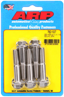 M10 x 1.50 x 50 hex SS bolts