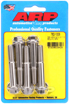 M10 x 1.50 x 60  hex SS bolts