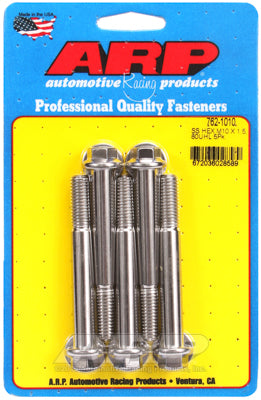 M10 x 1.50 x 80 hex SS bolts