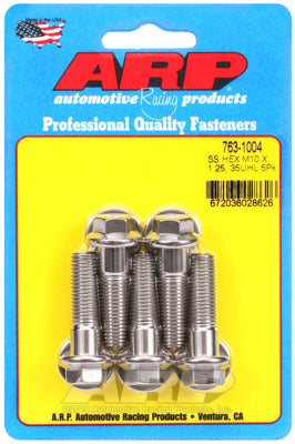 M10 x 1.25 x 35 hex SS bolts