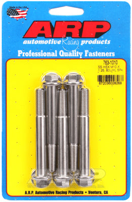 M10 x 1.25 x 80 hex SS bolts