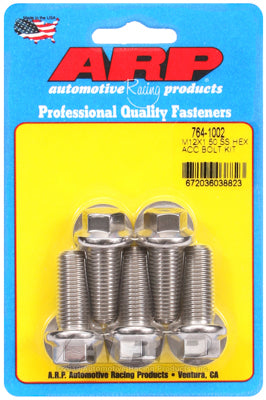 M12 x 1.50 x 30 hex SS bolts