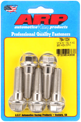 M12 x 1.50 x 40 hex SS bolts