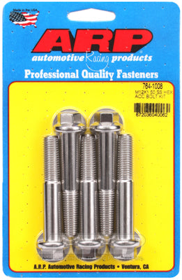 M12 x 1.50 x 70 hex SS bolts