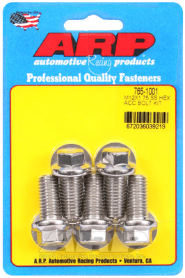 M12 x 1.75 x 25 hex SS bolts