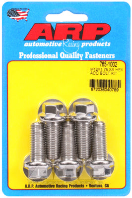 M12 x 1.75 x 30 hex SS bolts