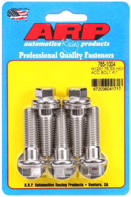 M12 x 1.75 x 40 hex SS bolts