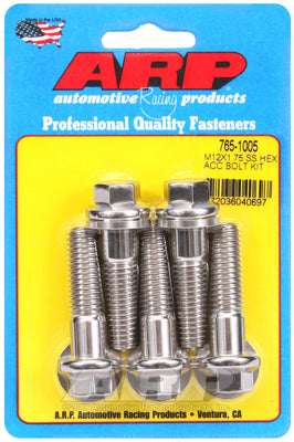 M12 x 1.75 x 45 hex SS bolts