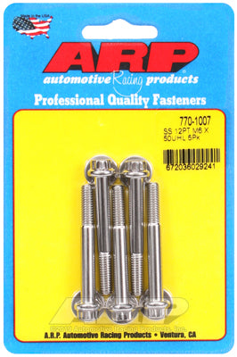 M6 x 1.00 x 50 12pt SS bolts