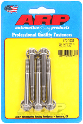 M6 x 1.00 x 55 12pt SS bolts