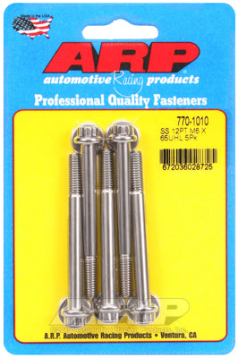 M6 x 1.00 x 65 12pt SS bolts