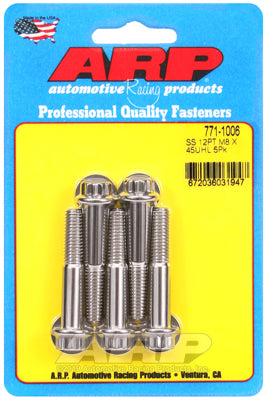 M8 x 1.25 x 45 12pt SS bolts