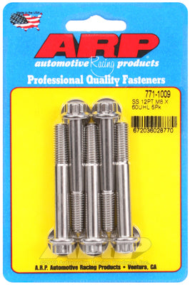 M8 x 1.25 x 60  12pt SS bolts