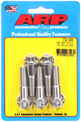 M10 x 1.50 x 40 12pt SS bolts