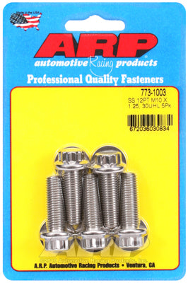 M10 x 1.25 x 30 12pt SS bolts