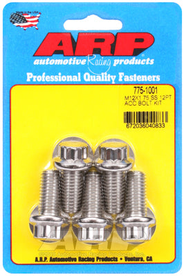 M12 x 1.75 x 25 12pt SS bolts