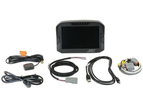 7-inch diagonal screen, carbon fiber enclosure, GPS antenna and wiring harness included