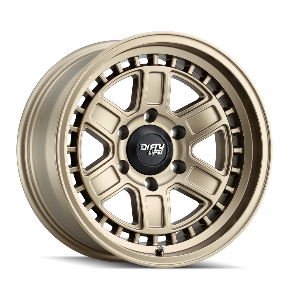 DIRTY LIFE CAGE 9308 MATTE GOLD 17X8.5 6-120 -6MM 66.9MM