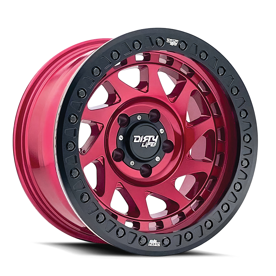 DIRTY LIFE ENIGMA RACE 9313 GLOSS CRIMSON CANDY RED 17X9 5-127 -12MM 78.1MM