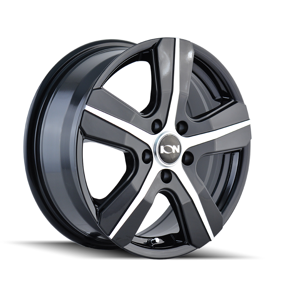 ION 101 GLOSS BLACK MACHINED 16X6.5 5X108 50MM 63.4MM