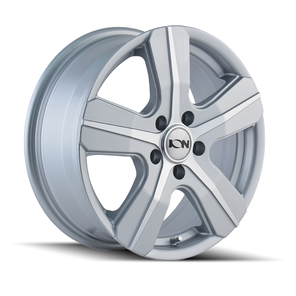 ION 101 GLOSS SILVER MACHINED FACE 16X6.5 5X108 50MM 63.4MM