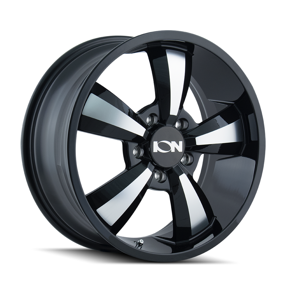 ION 102 GLOSS BLACK MACHINED 18X8 5-130 50MM 84.1MM