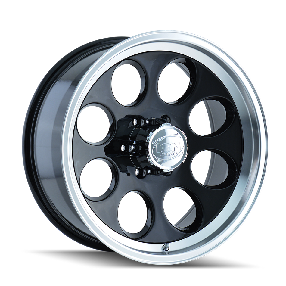 ION 171 GLOSS BLACK MACHINED 15X10 6-114.3 -38MM 83.82MM