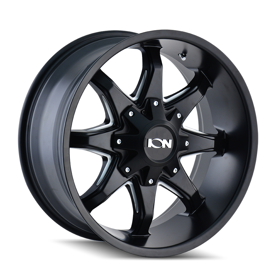 ION 181 SATIN BLACK MILLED 20X9 6-135/6-139.7 -12MM 106MM