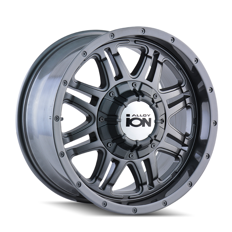 ION 186 GLOSS GUNMETAL 17X8 5-135/5-139.7 10MM 87MM