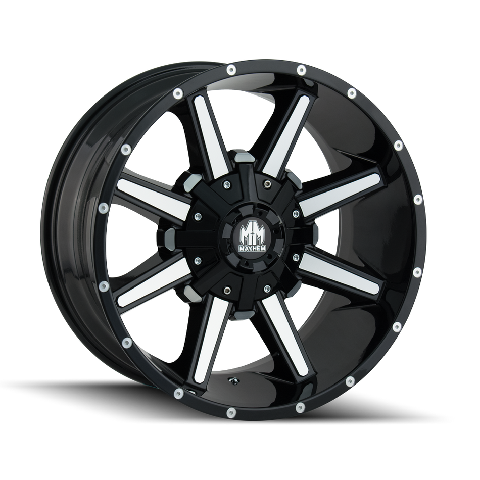 MAYHEM ARSENAL 8104 GLOSS BLACK MACHINED 17X9 6-120/6-139.7 18MM 78.10MM