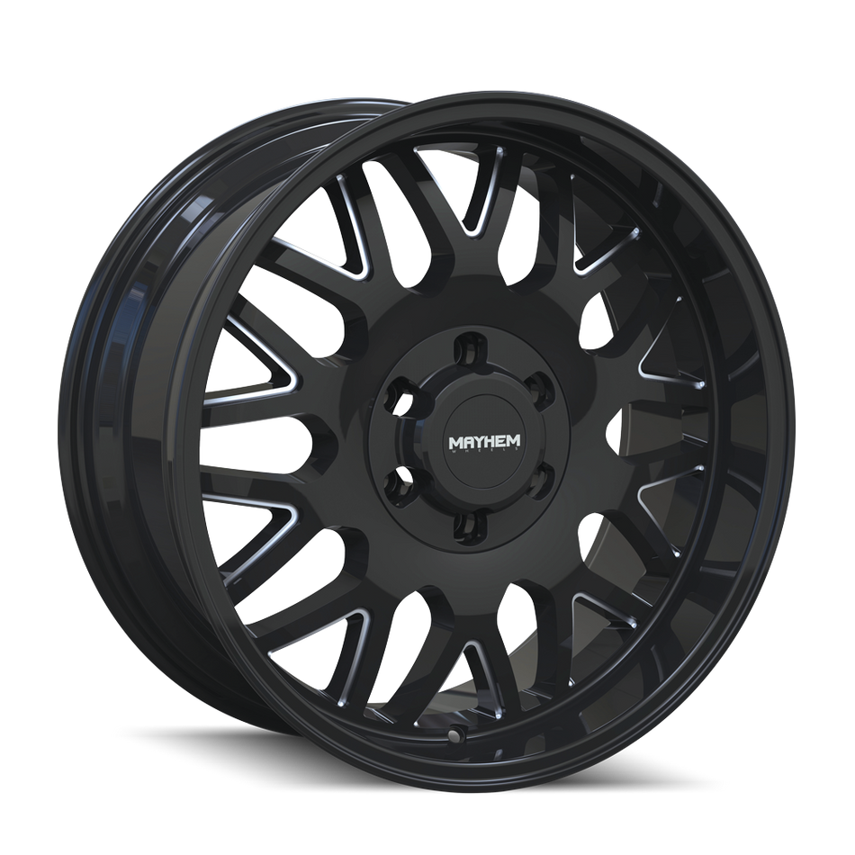 MAYHEM TRIPWIRE 8110 GLOSS BLACK MILLED 20X10 6-139.7 -26MM 106MM