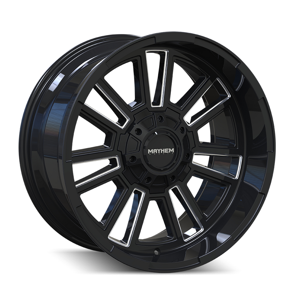 MAYHEM APOLLO 8115 GLOSS BLACK MILLED 20-10 8-170 -19MM 125.2MM