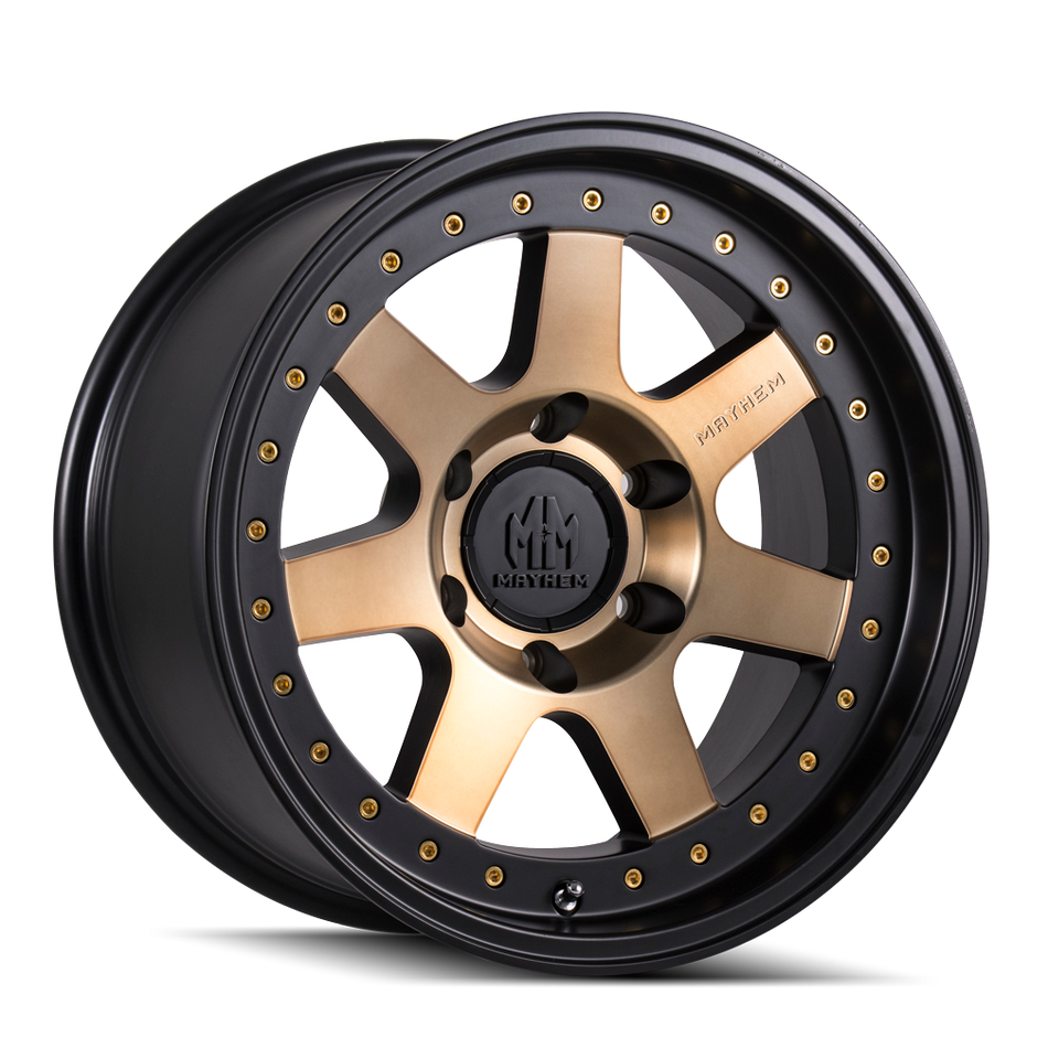 MAYHEM PRODIGY 8300 MATTE BLACK W/BRONZE TINT 20X9 8-170 0MM 130.8MM