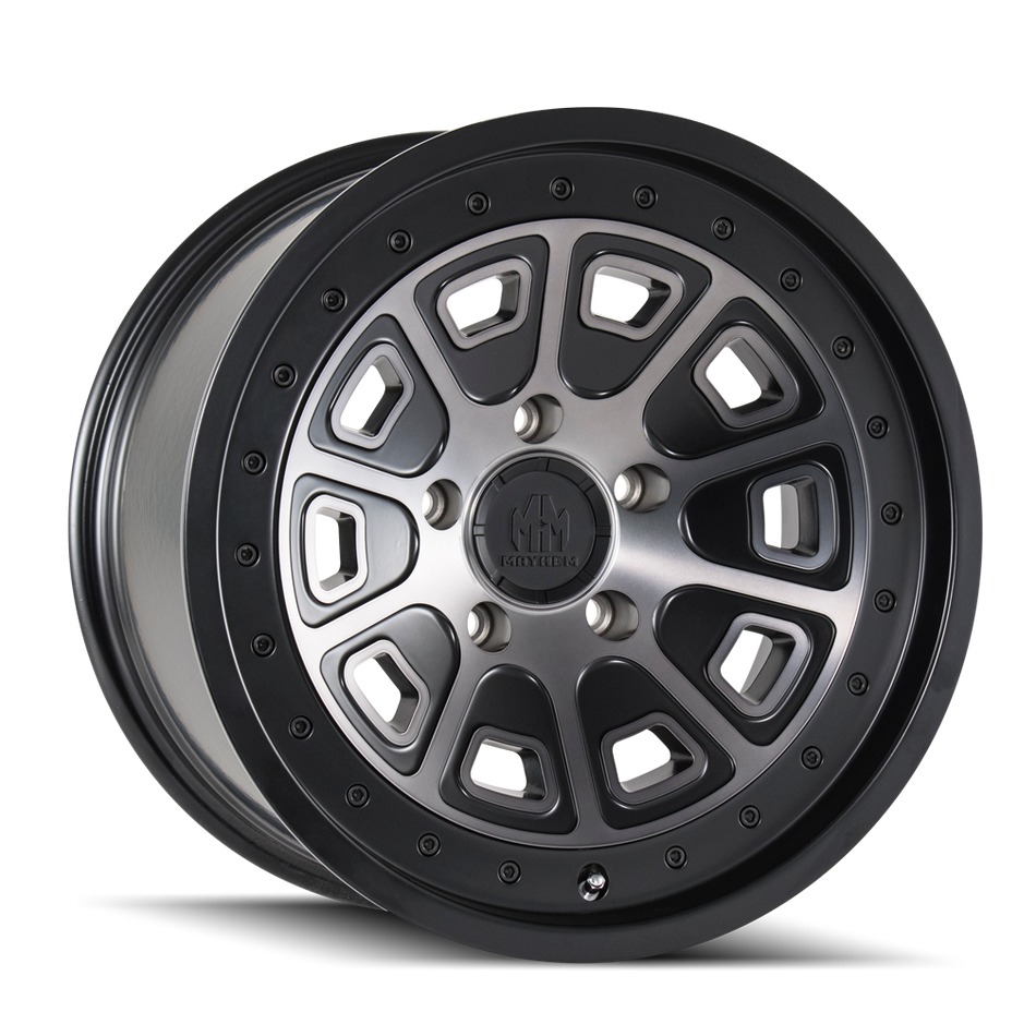 MAYHEM FLAT IRON 8301 MATTE BLACK W/ DARK TINT 17X9 6-135 -12MM 87.1MM