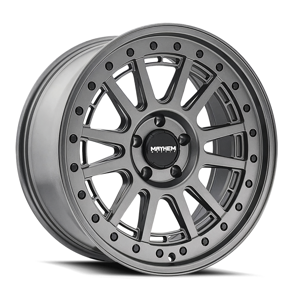 MAYHEM COMPASS 8305 MATTE GUNMETAL W/ BLK BOLT 20X9 8-170 18MM 125.2MM