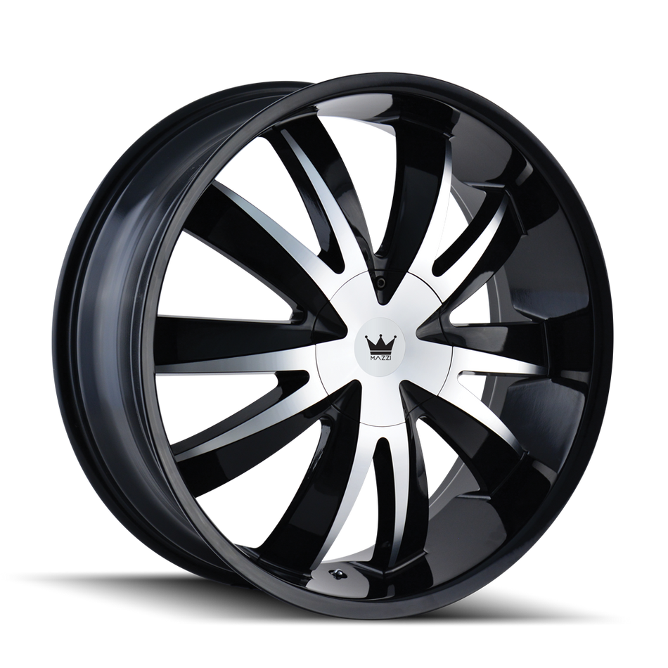 MAZZI EDGE 337 GLOSS BLACK MACHINED 18X7.5 5-112/5-120 40MM 72.62MM