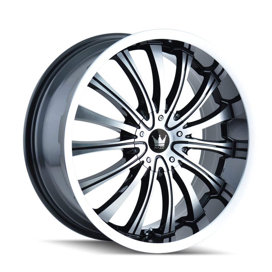 MAZZI HYPE 351 GLOSS BLACK MACHINED 18X7.5 5-105/5-115 40MM 72.62MM