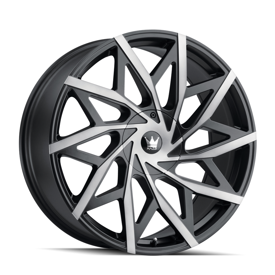 MAZZI BIG EASY 372 MATTE BLACK MACHINED WITH DARK 20X8.5 5-114.3/5-127 35MM 72.6MM