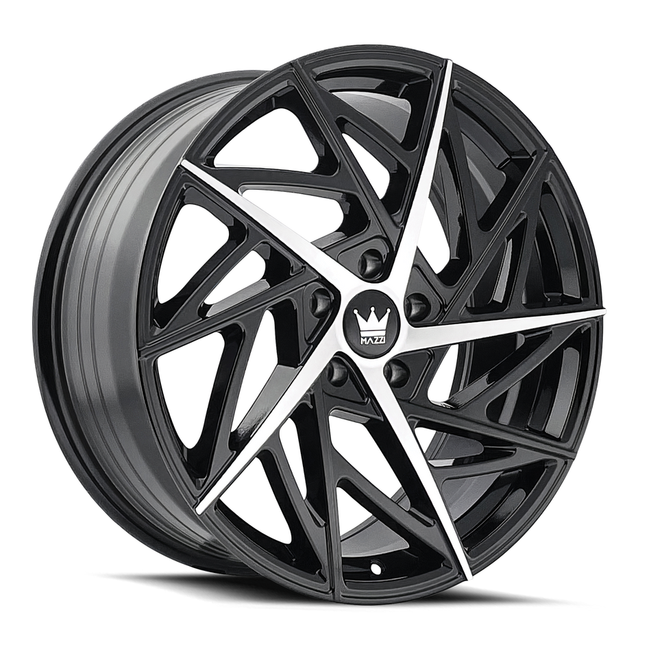 MAZZI FREESTYLE 377 GLOSS BLACK MACHINED 18X8 5-120 35MM 74.1MM