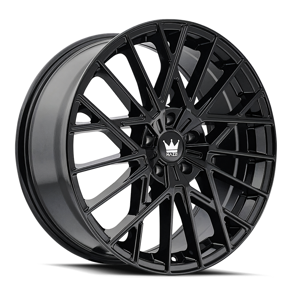 MAZZI JINX 378 GLOSS BLACK 20X8.5 5-114.3 38MM 72.6MM
