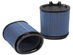 Air Filter Elements, Pro 5R, Oiled, Cotton Gauze, Blue, Oval Flanged, 6.06 in. Height, Porsche, 3.6L, 3.8L, Pair