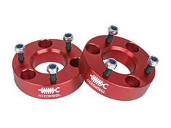 Suspension Leveling and Lift Kits, Control Leveling Kits, Front Spacers, Red Anodized, 2.00 in. Lift Front, Dodge, Ram, Pair