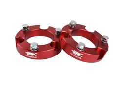 Suspension Leveling and Lift Kits, Control Leveling Kits, Front Spacers, Red Anodized, 2.00 in. Lift Front, Toyota, Pair