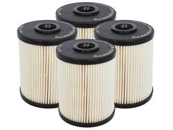 Fuel Filters, Pro GUARD D2, Inline, Stock Inlet/Outlet, Synthetic Fiber Element, Diesel, Dodge, Ford, Set of 4