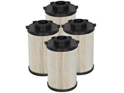 Fuel Filters, Pro GUARD D2, Inline, Stock Inlet/Outlet, Synthetic Fiber Element, Diesel, Dodge, Set of 4