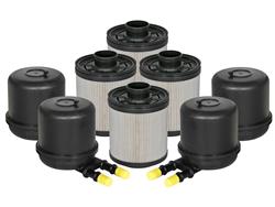 Fuel Filters, Pro GUARD D2, Cartridge Style, Stock Inlet/Outlet, Synthetic Fiber Element, Diesel, Ford, Set of 4