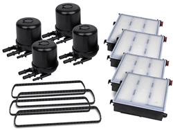 Fuel Filters, Pro GUARD HD, Inline, Stock Inlet/Outlet, Element, Black Housing, Diesel, Ford, Set of 4